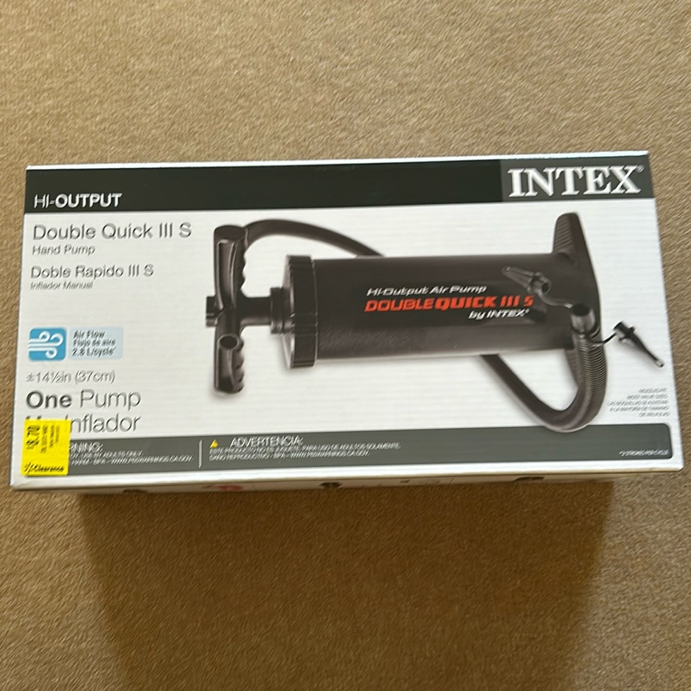 Nwt Intex hi-output double quick III s hand pump